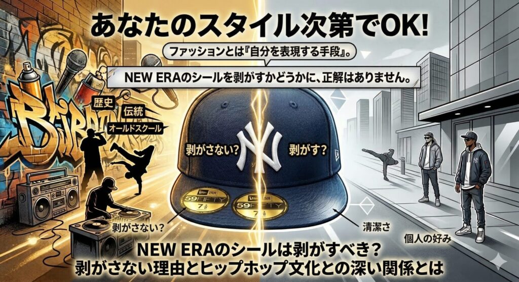 NEWERA ステッカー　剥がす　剥がさない