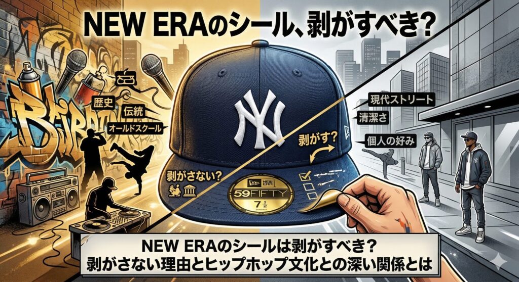 NEW ERAのシールは剥がすべき？剥がさない理由とヒップホップ文化との深い関係とは